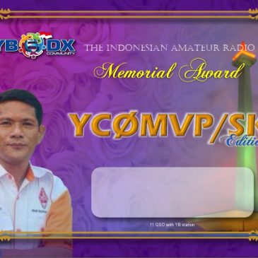 The Indonesian Amateur Radio Memorial Award YC0MVP/sk